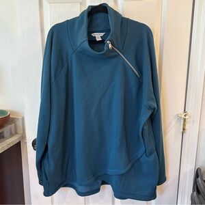 EUC Athleta Teal Fleece Pull Over